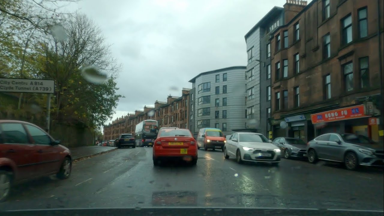 Driving in Scotland / From Old Kilpatrick to Jordanhill, Glasgow, on a wet November afternoon