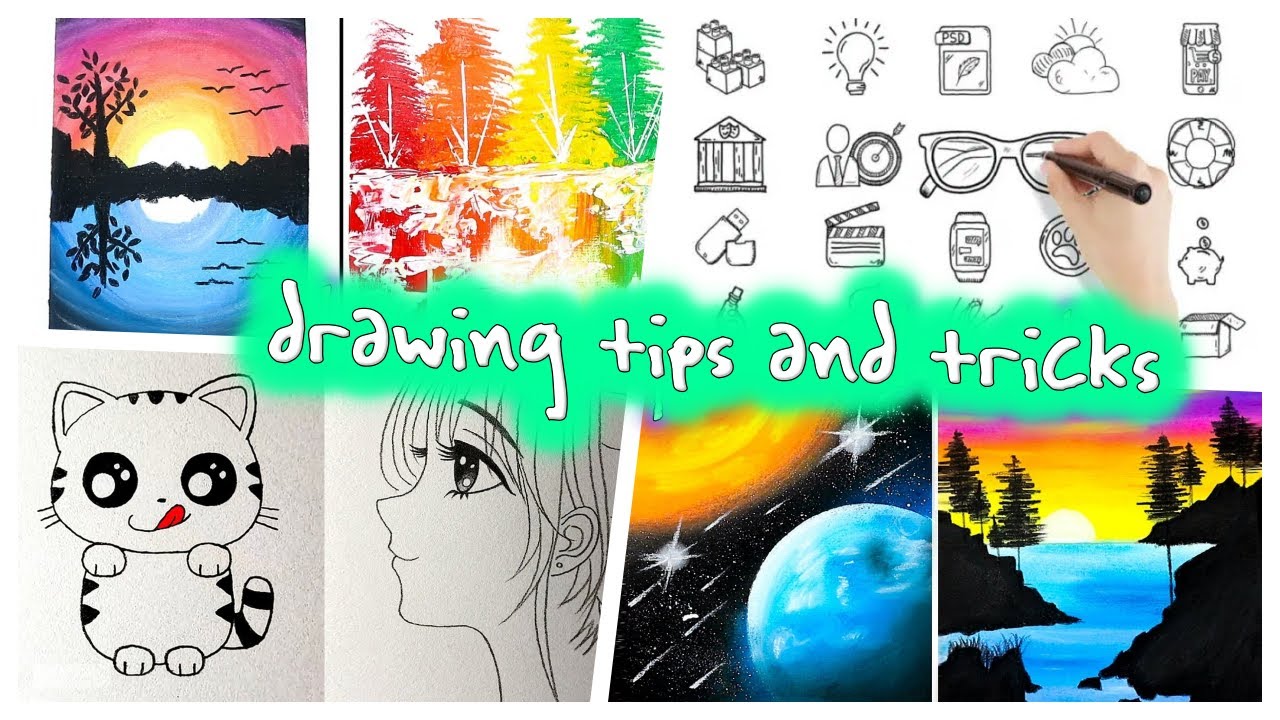 16 Painting and Drawing Hacks and Tips for Beginners - Viral TikTok Painting and Drawing Cute Ideas