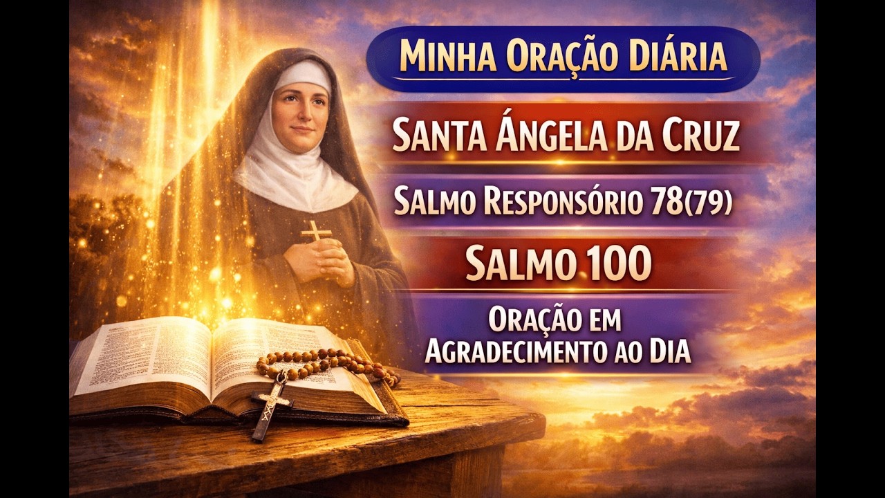 ORAÇÃO E CANÇÃO A SANTA ANGELA DA CRUZ | RESP. SL 78(79) | SALMO 100 | ORAÇÃO PELO DIA!