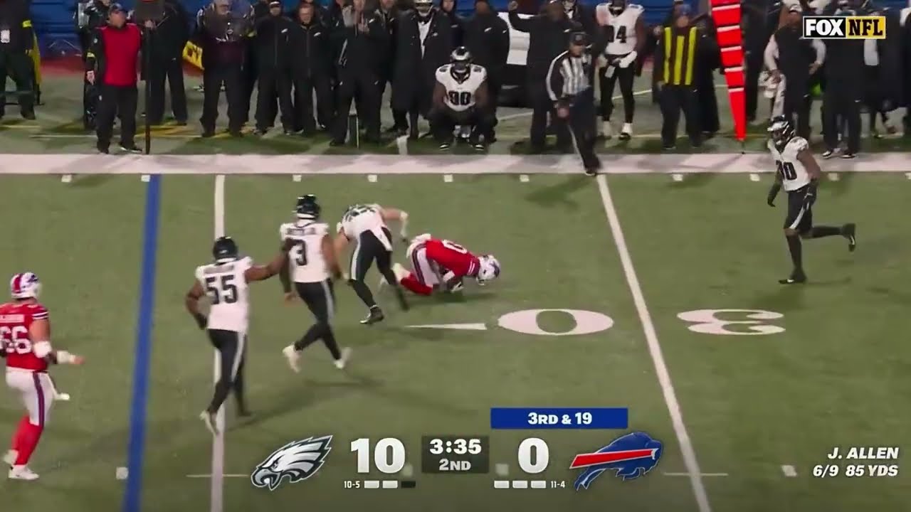 Reed Blankenship BIG HIT on Khalil Shakir Eagles vs Bills Week 17 2025 NFL 😳