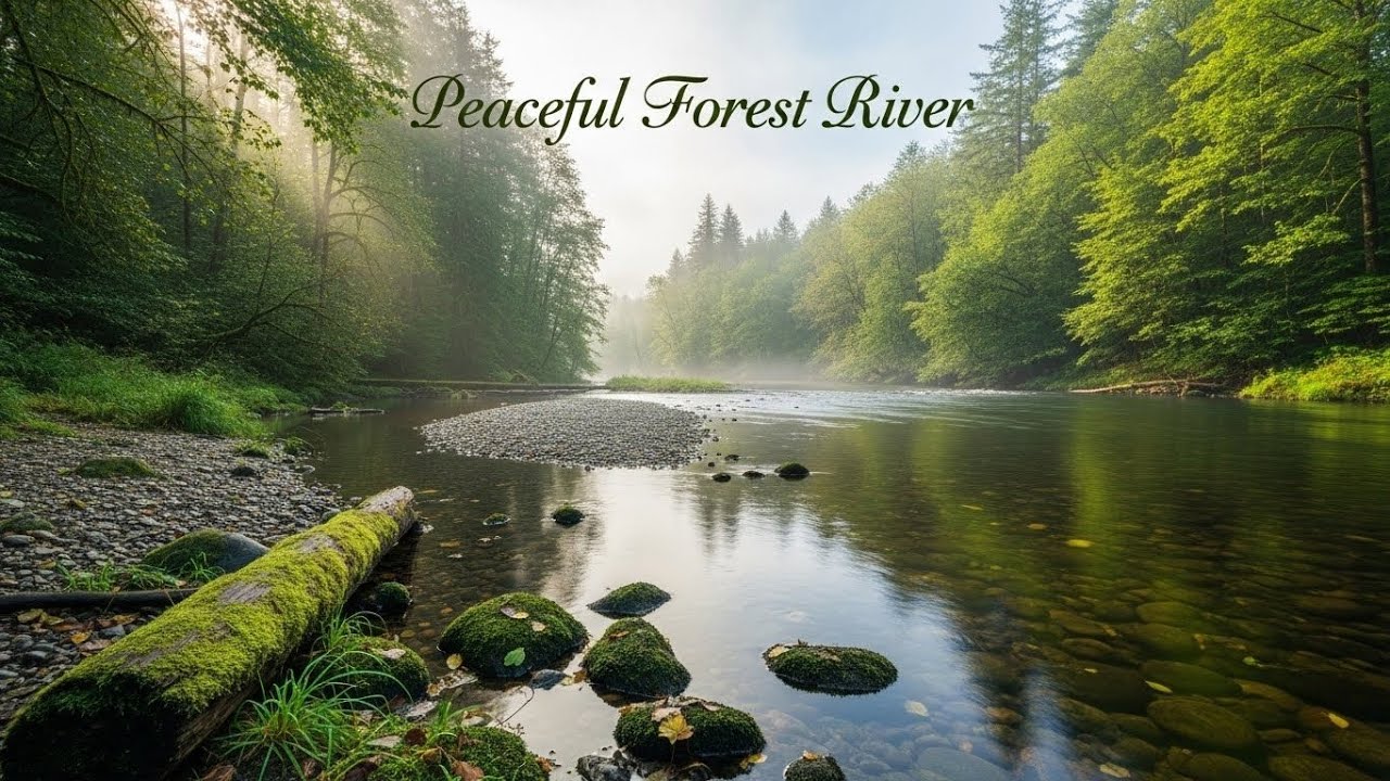 Peaceful Flowing River 🌊 Natural Ambience Sound for Deep Sleep and Stress Relief #706