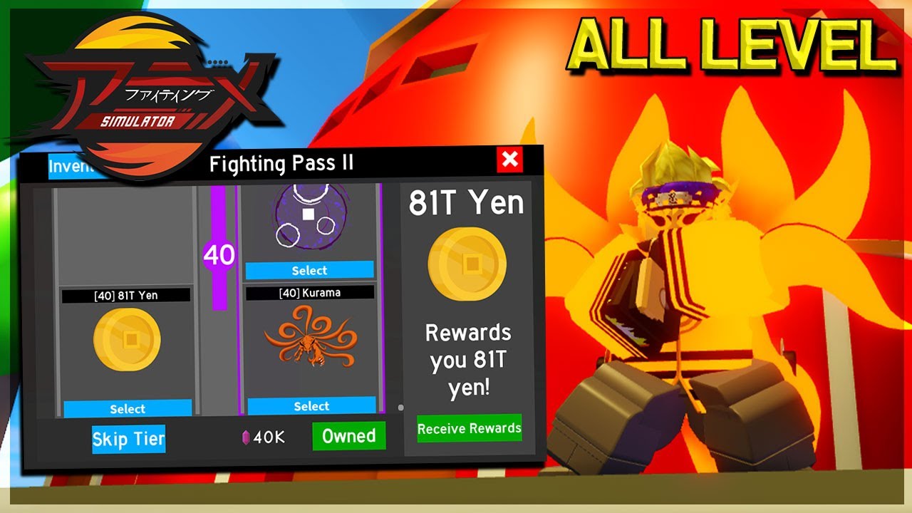 *ALL* LEVELS UNLOCKED IN *NEW* FIGHTING PASS SEASON 2 IN ANIME FIGHTING SIMULATOR ROBLOX