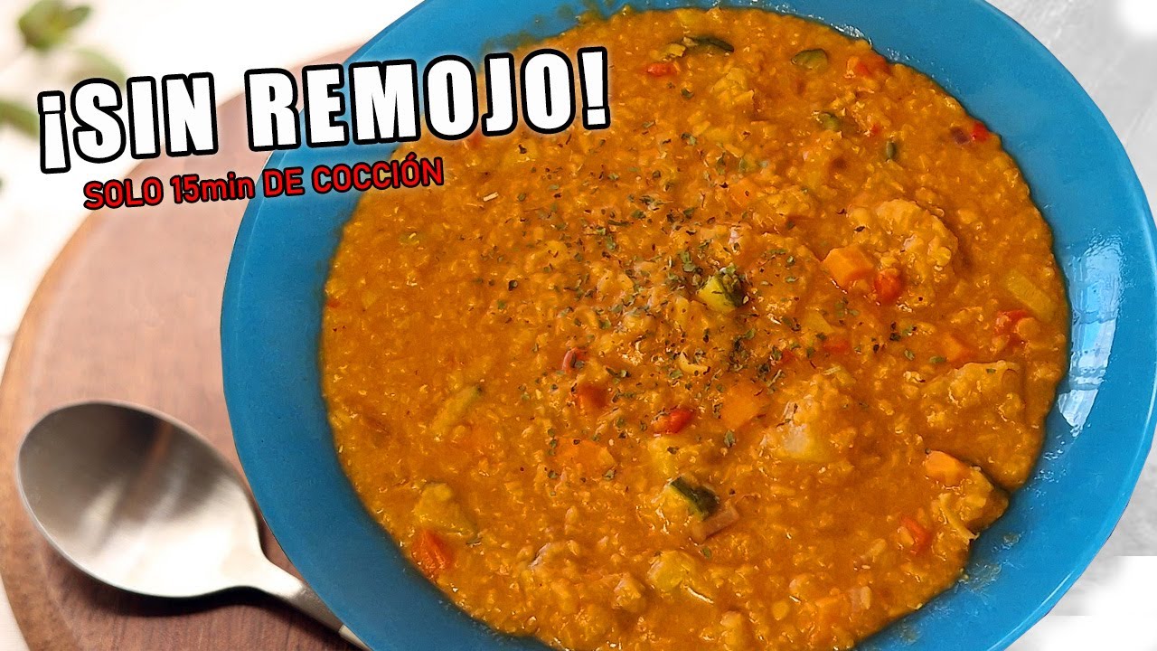 💥LENTEJAS ROJAS con VERDURAS listas en 15min