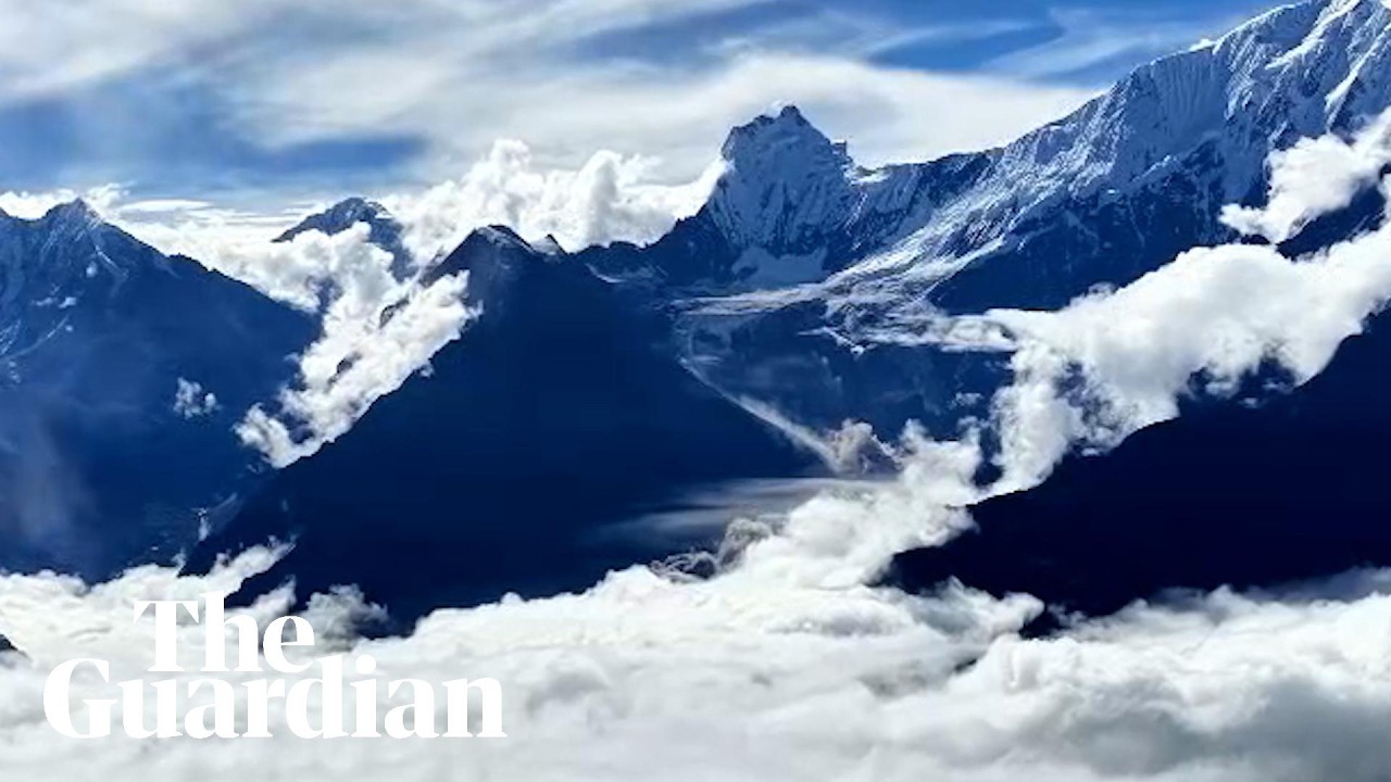 Footage shows glacier collapse that led to deadly flooding in Nepal