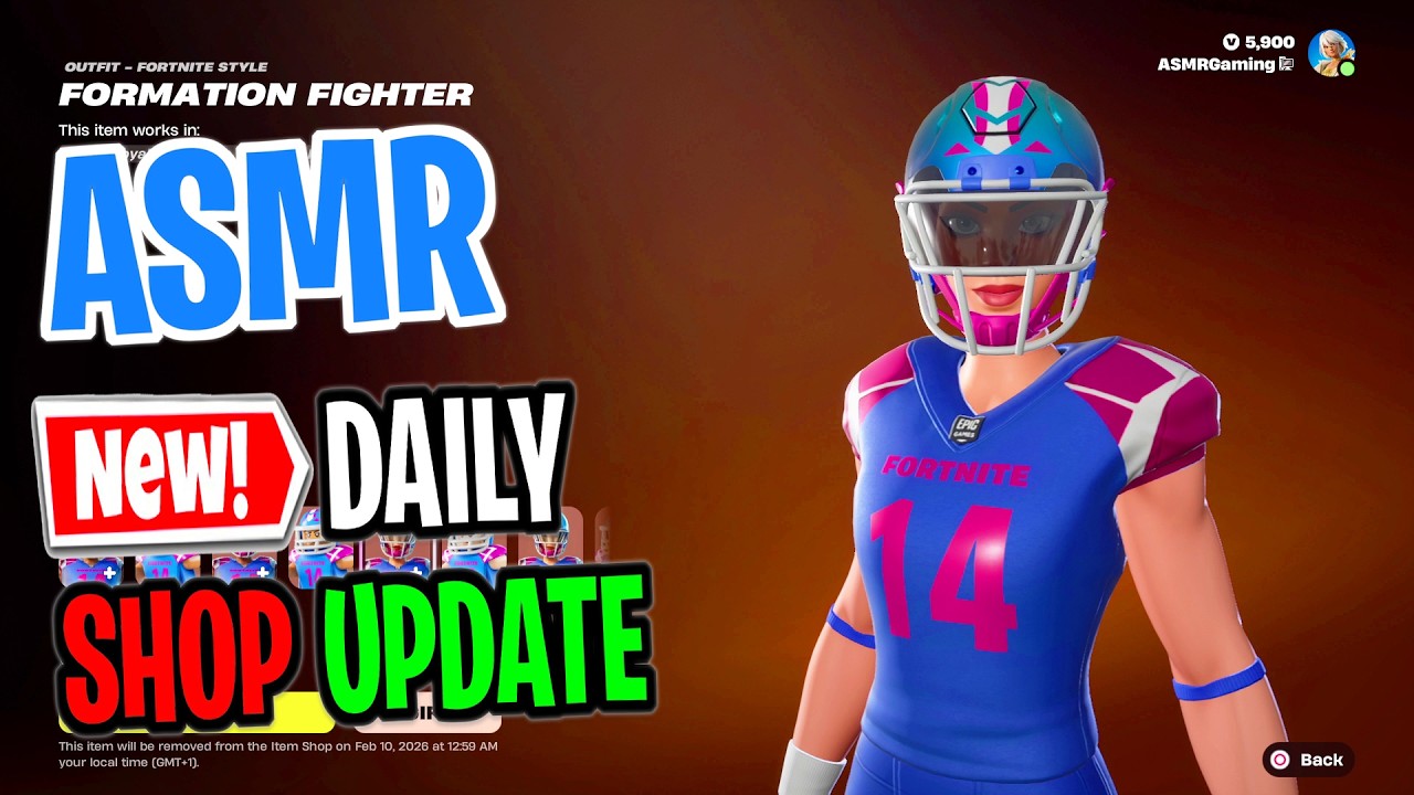 ASMR Fortnite Shop NEW Mclaren P1 + NFL Skins are Back! Daily Update Today 🎮🎧 Relaxing Whispering 😴💤
