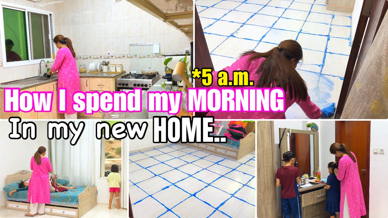 *AMAZING* How to Clean FLOOR TILES like a Magic✨5.A.M MORNING ROUTINE , Breakfast & Lunchbox