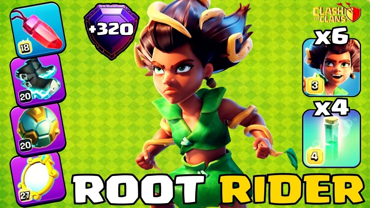 +320 Spirit Walk with Root Rider Army at Town Hall 17! - Clash of Clans Attack Strategy