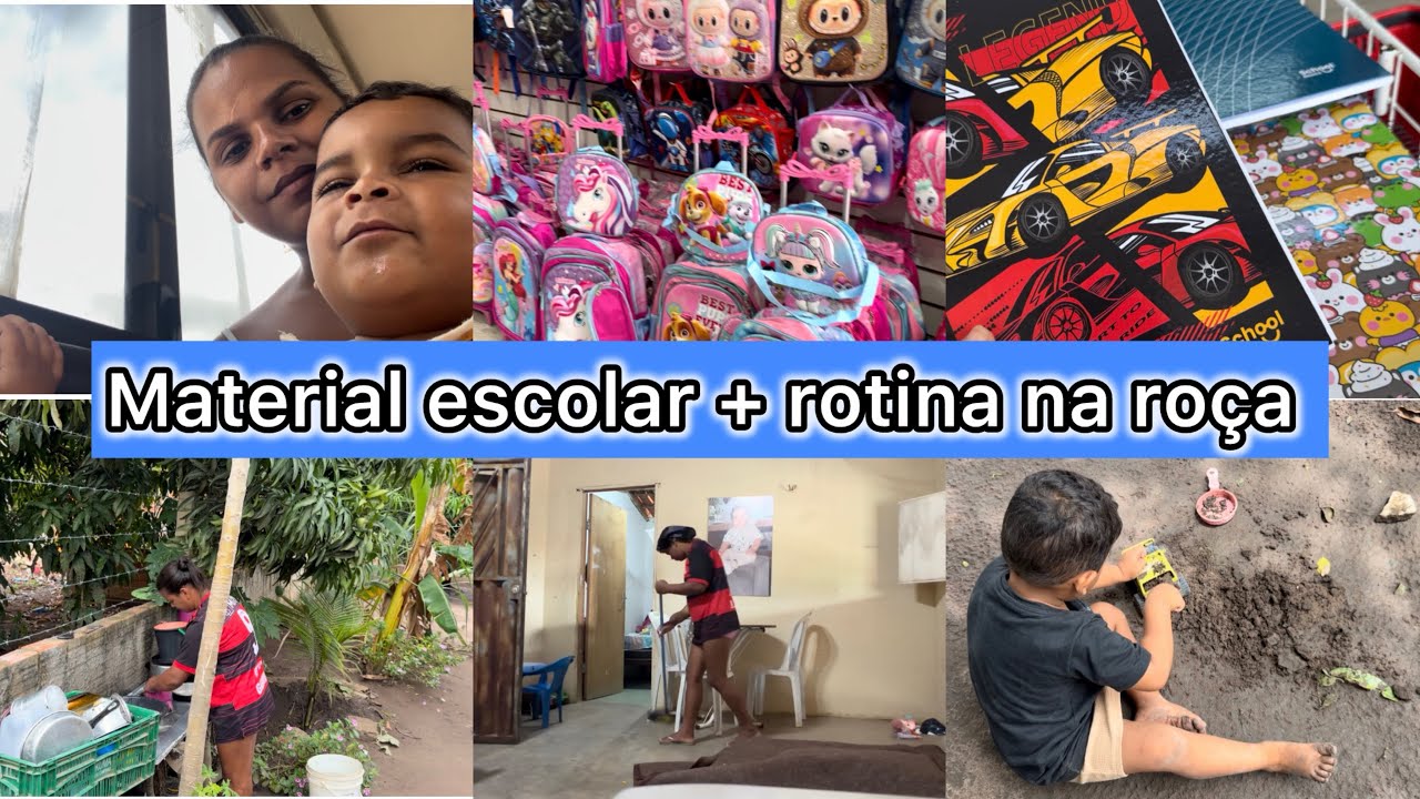 MATERIAL ESCOLAR DO LUCAS / DE VOLTA A ROTINA NA ROÇA / CHOVEU MUITO POR AQUI 