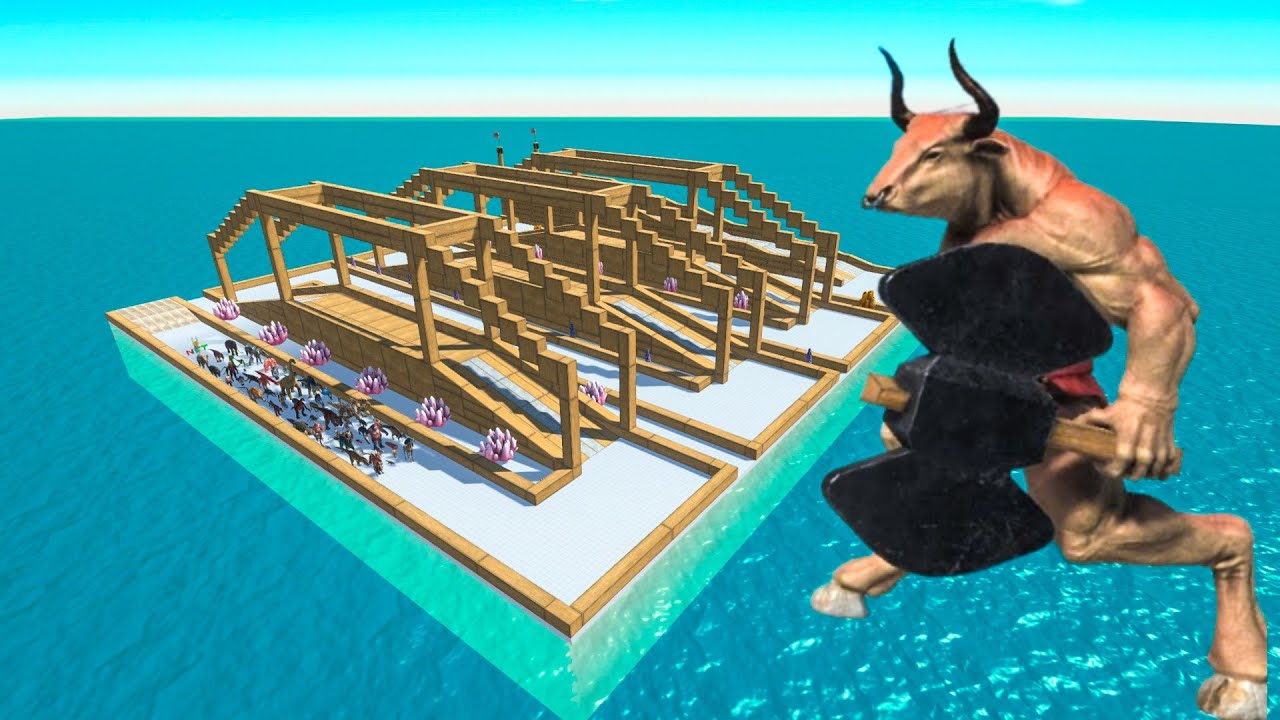 Escape From Minotaur - Last Survivor - Animal Revolt Battle Simulator