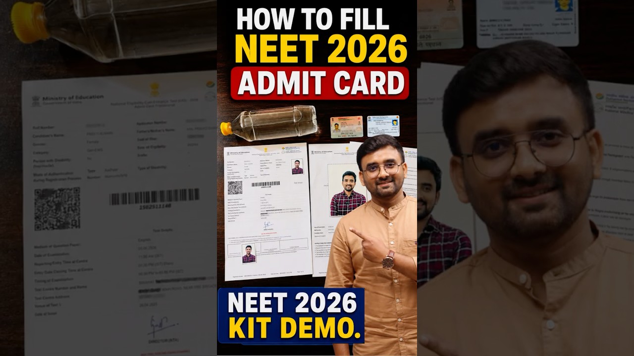 How to Fill NEET 2026 Admit Card 🔥| What to carry to the NEET 2026 exam Centre? NEET Exam kit Demo