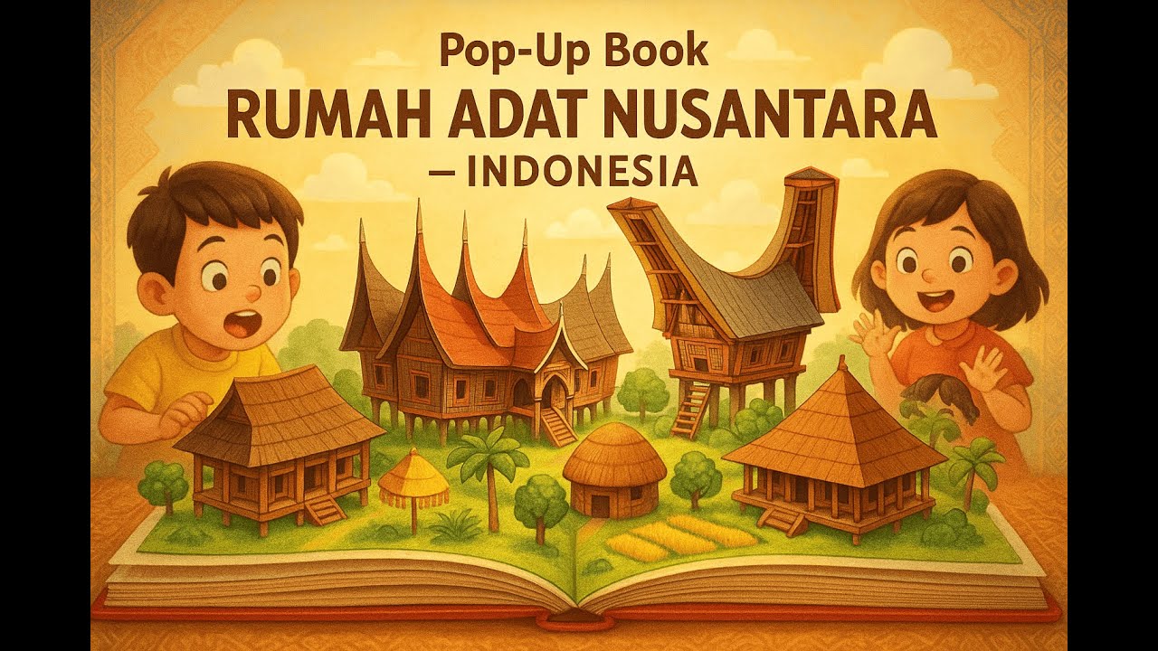 Pop-Up Book Rumah Adat Nusantara Indonesia | Edukasi Budaya untuk Anak