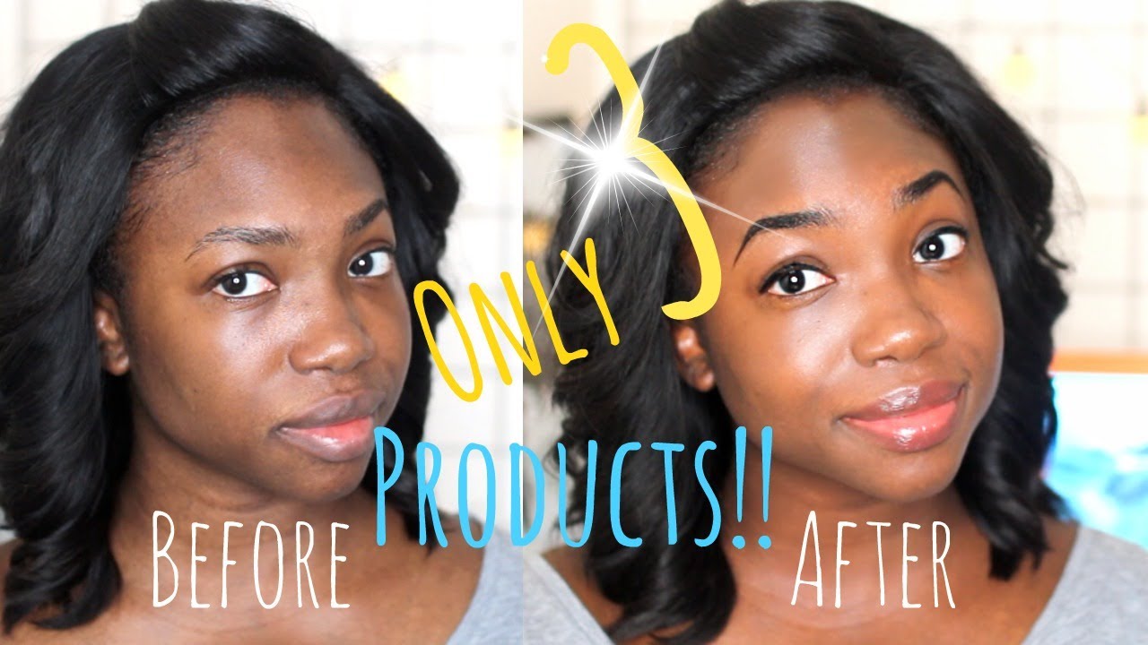 ''NO MAKEUP'' MAKEUP IN 3 MINUTES JUST 3 PRODUCTS!! | MAKEUP BACK TO BASICS FOR BUSY WOMEN | WOC