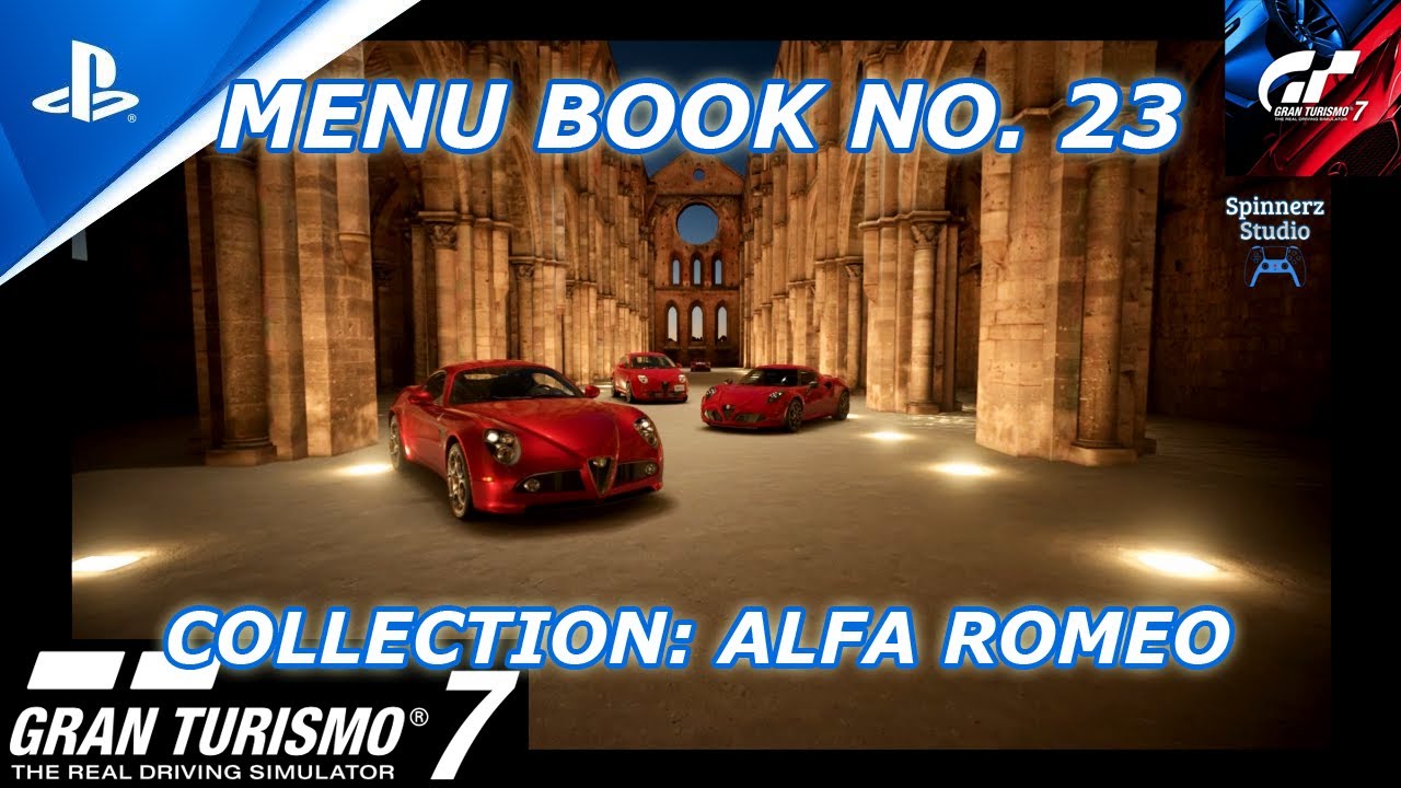 Gran Turismo 7  Cafe Menu Book No. 23 Collection Alfa Romeo | GT7 Book No. 23