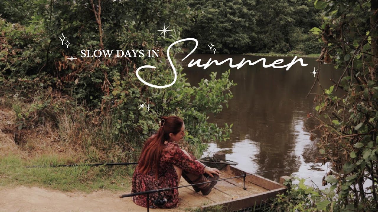 Slow days of summer in the English Countryside | Gouache painting, Fishing, Simple cozy living vlog
