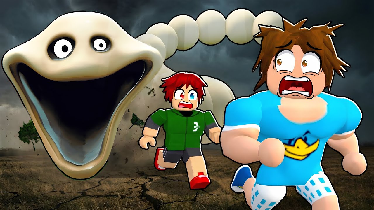 AMIGOS ESCAPAM da MINHOCA FAMINTA QUE COME PESSOAS no ROBLOX!!
