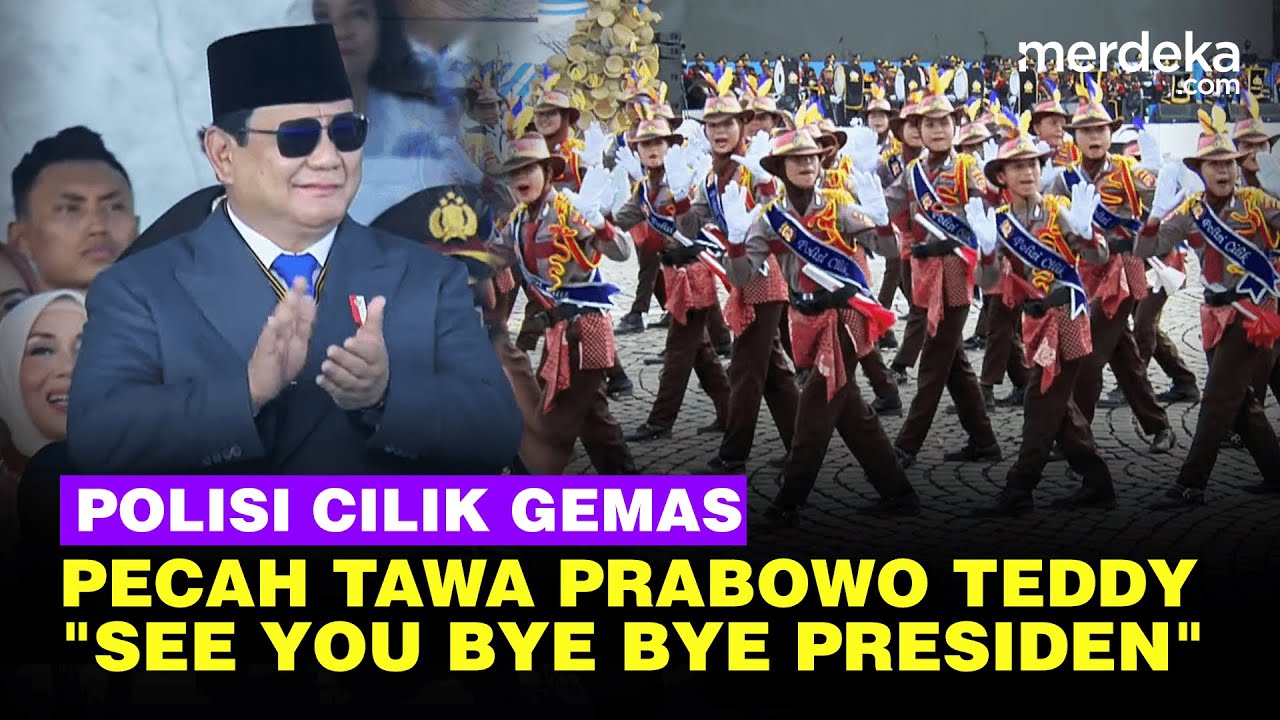 Aksi Gemas Polisi Cilik Terbit Tawa Presiden Prabowo Hingga Seskab Teddy: See You Bye Bye Presiden