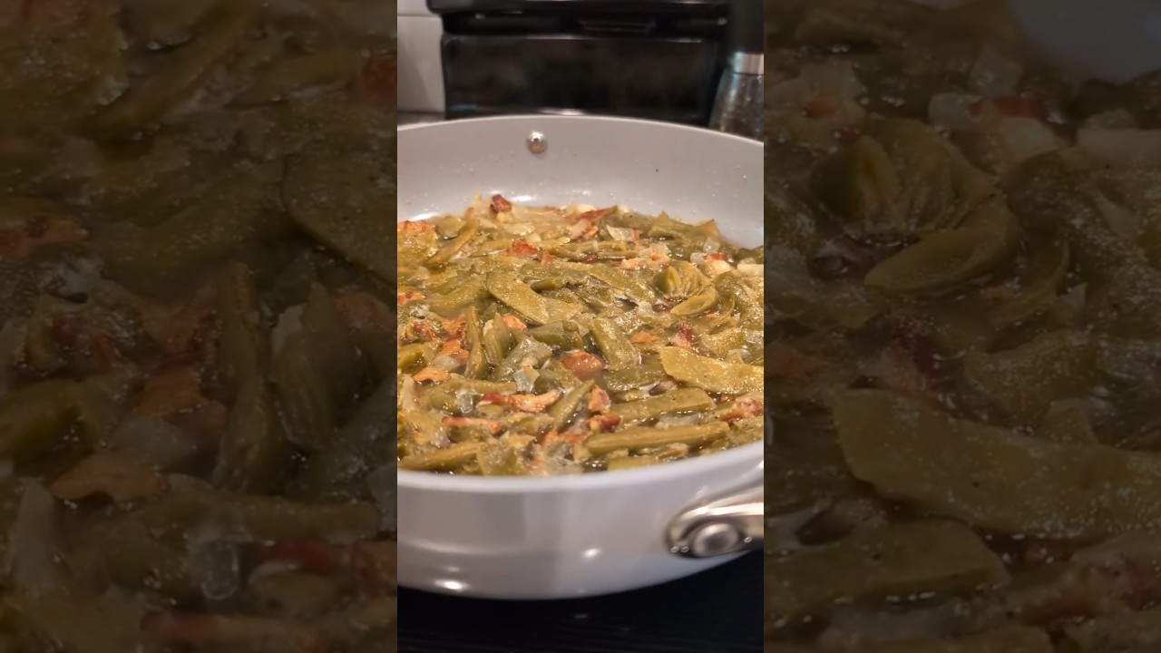 Southern Style green beans in 30 minutes! #sidedishes #easyrecipe #greenbeans