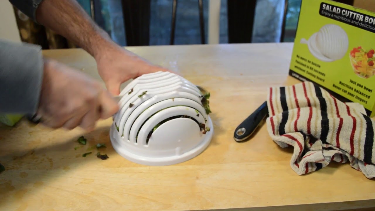 Salad Cutter Bowl Slots Make Salad In 60 Seconds Review