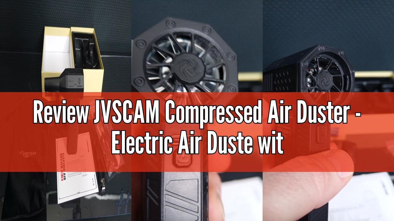 Review JVSCAM Compressed Air Duster - Electric Air Duste with Brushless Motor - 3 Gear Adjustable Co