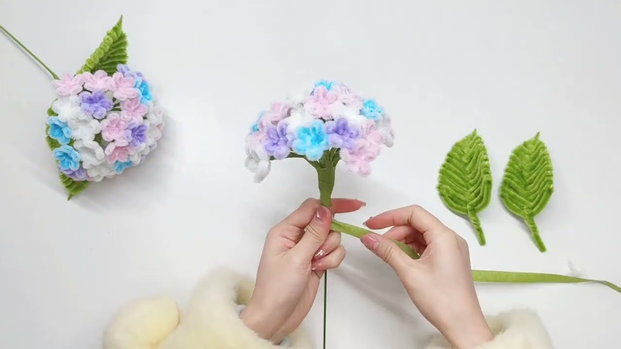 Lesson 1 | Endless Summer Hydrangea (Lotus Root Pink + White + Taro Purple + Light Blue-Violet)