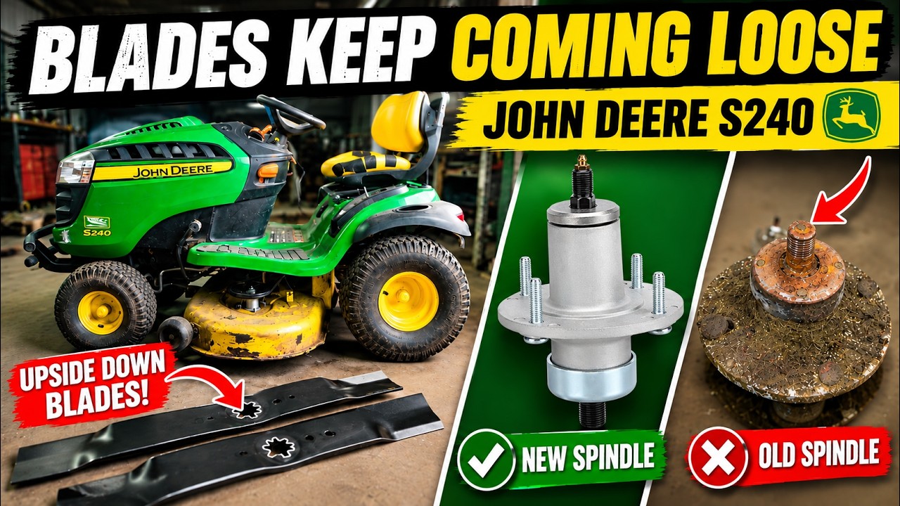 Blades Keep Coming Loose - John Deere S240 Riding Mower