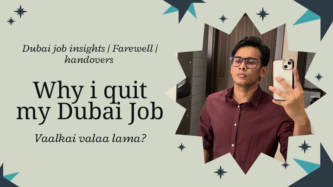 Why i quit my Dubai job | Tamil | Amul Baby Official | Dubai jobs