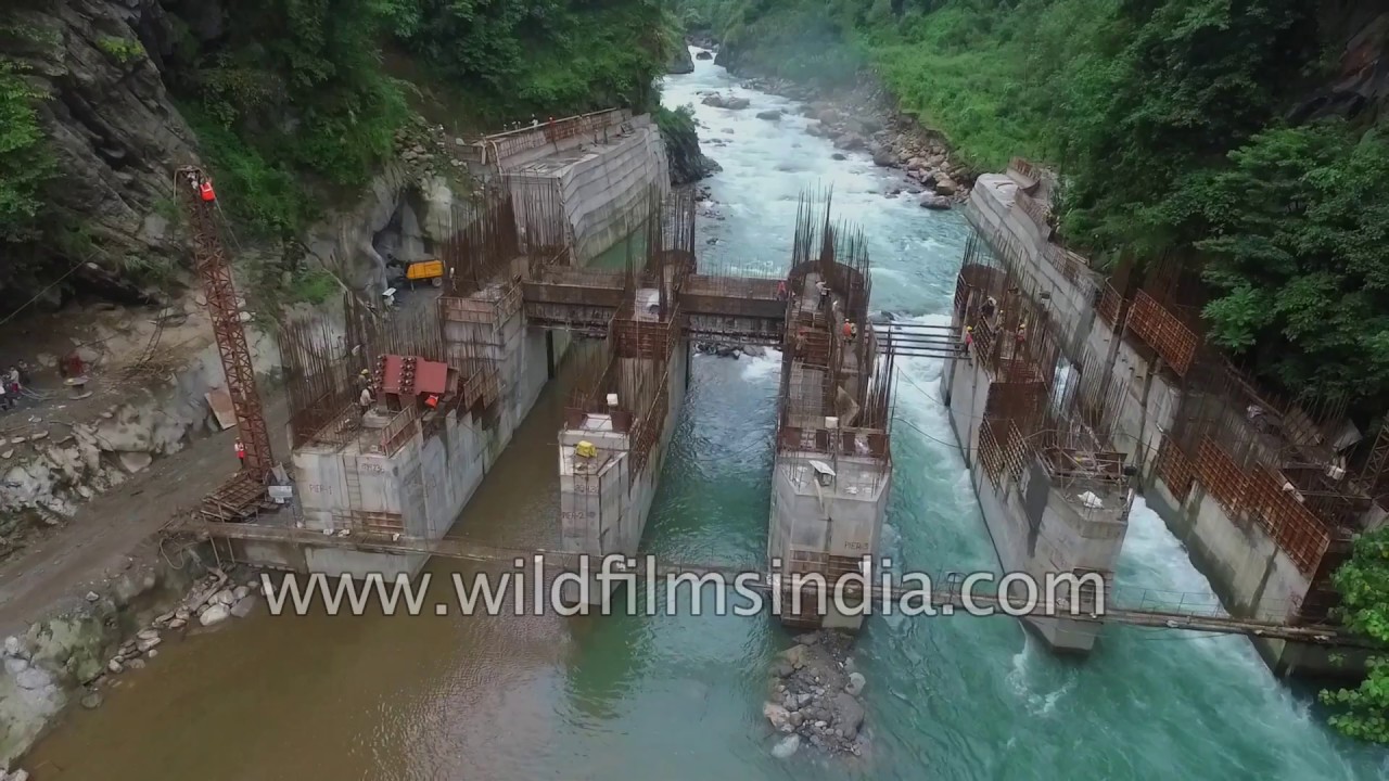 Tista and Rangeet river hydro power dam projects in Sikkim Himalaya : aerial journey