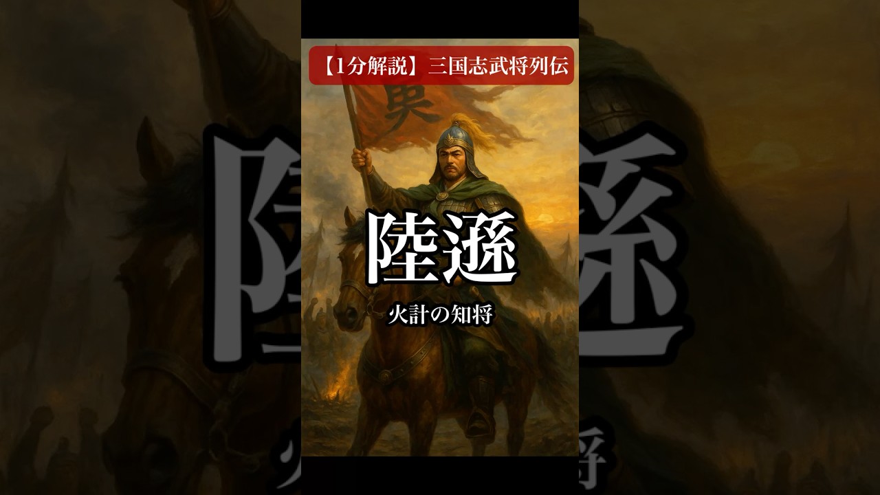【1分解説】陸遜 ─ 火計の智将 #三国志
