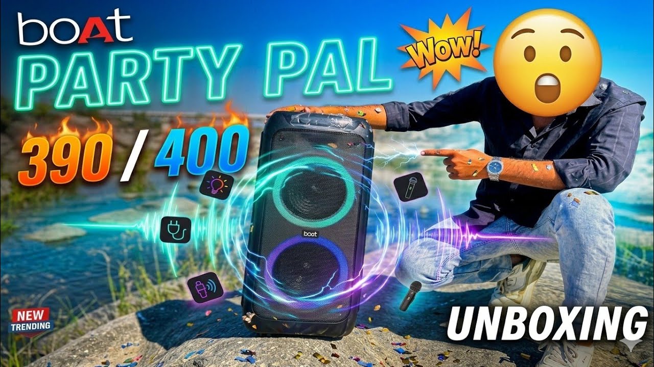 Boat PartyPal 390/400 Party Speaker 😱| Unboxing Sound Test | full review 11000/- only 🔥