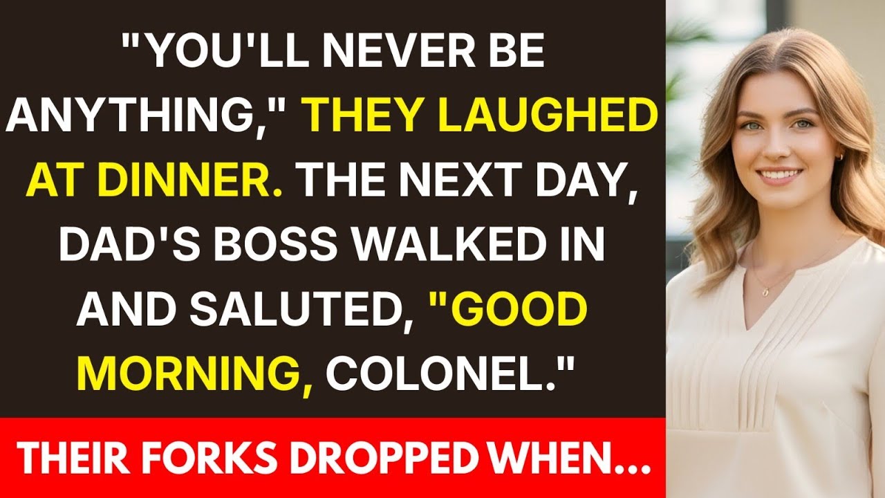 They Mocked Him at Dinner—The Next Day, His Dad Saluted Him