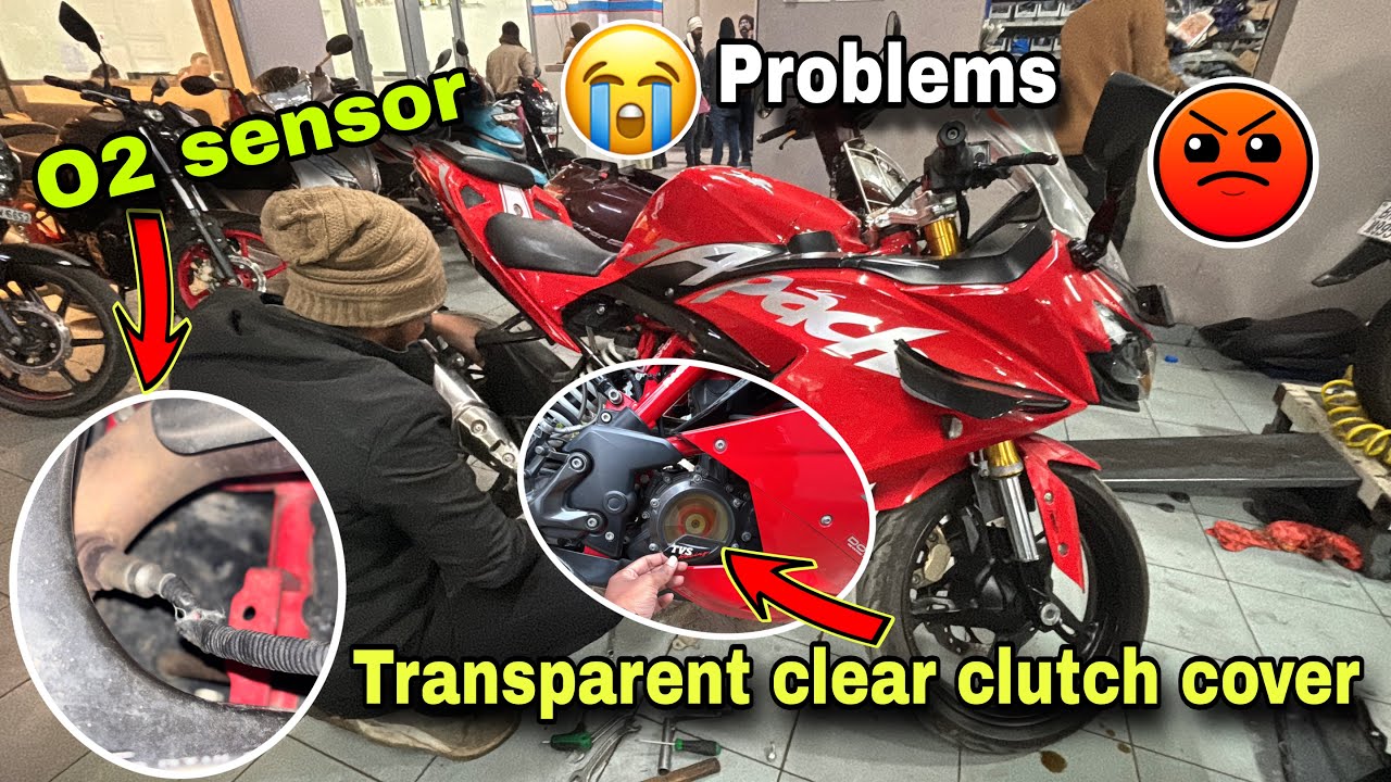 2025 Apache RR 310 Transparent clear clutch cover Problem😭 O2 Sensor change in warranty all process￼