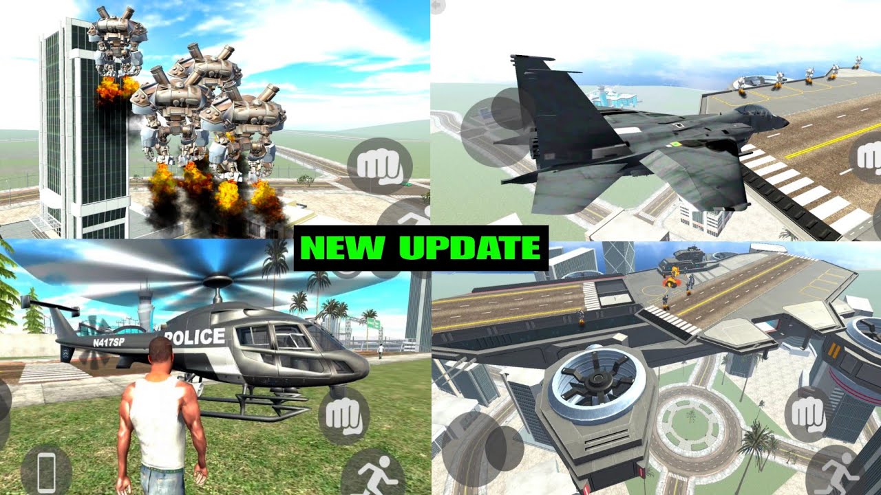 New update | New Robot cheat code | police helicopter and jet | Helicarrier | indian bike driving 3d