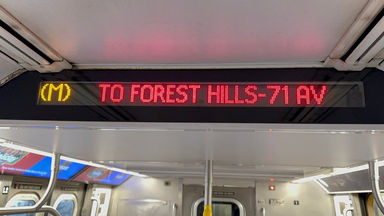 IND 6 Av Local: R160A (M) Train [Middle Village-Metropolitan Av to Forest Hills-71 Av #JamaicaLCL]
