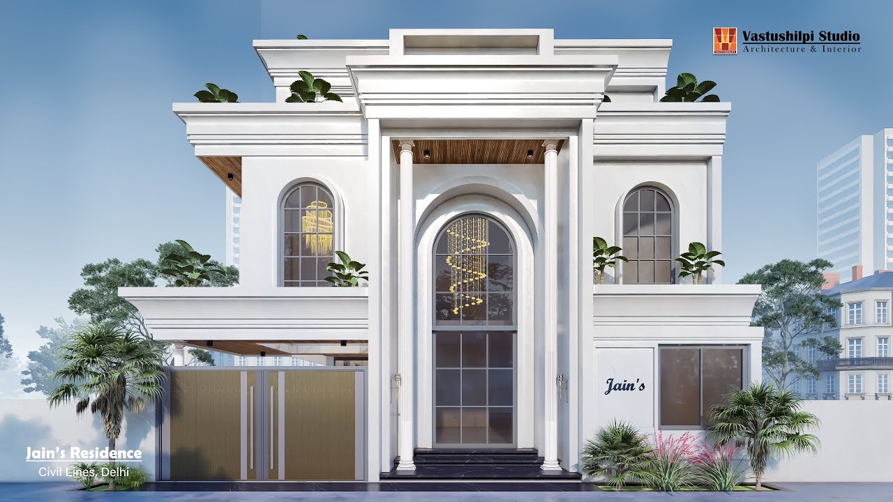 Neo Classical Elevation: Jain's Residence - By 