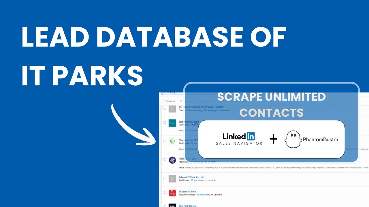 How to scrape data of IT/Tech/Business Parks?