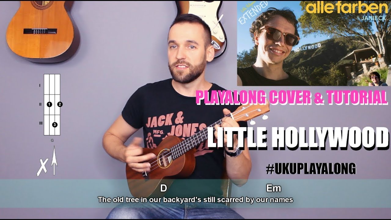 Alle Farben & Janieck - Little Hollywood Ukulele Cover Tutorial (lyrics|chords|MusicSheet)