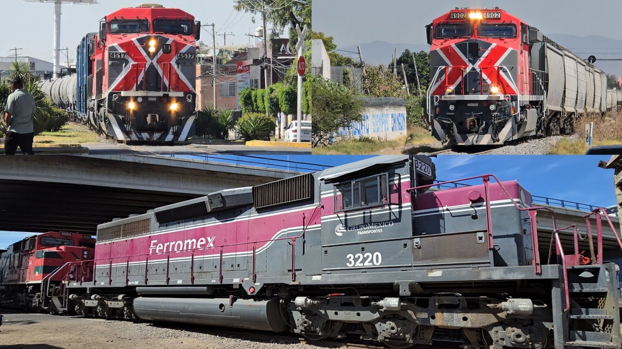5 TRENES FERROMEX EN UNA MAÑANA DE TRENES EN IRAPUATO! QUIMICO, CEMENTERO, SD70ACU, AC44C6M Y MÁS!!