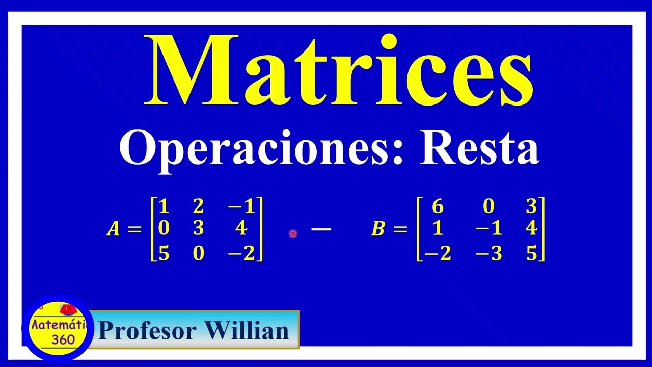 ¿Cómo restar matrices fácil y rápido?