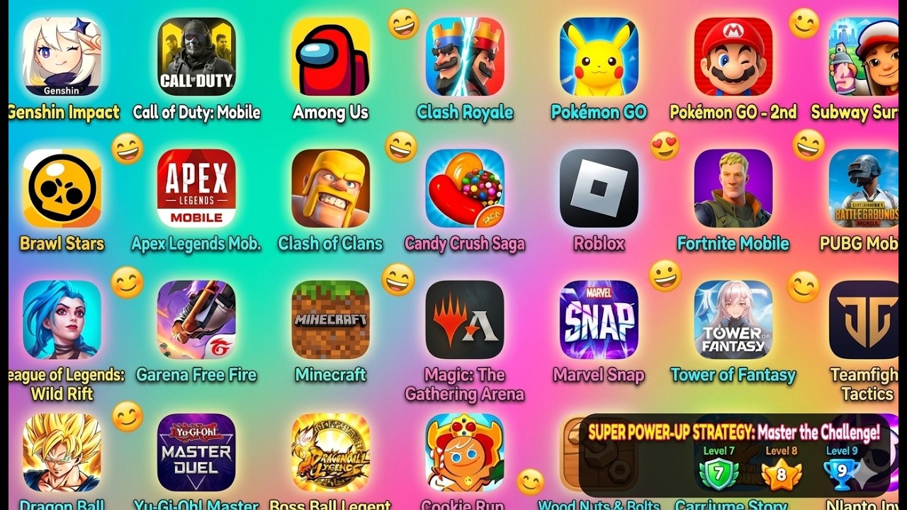 TOP6 BEST Games:Blast, Subway Surf, Candy Crush Saga, Bullet Smile,  Wood Nuts and Bolt, Royal Match
