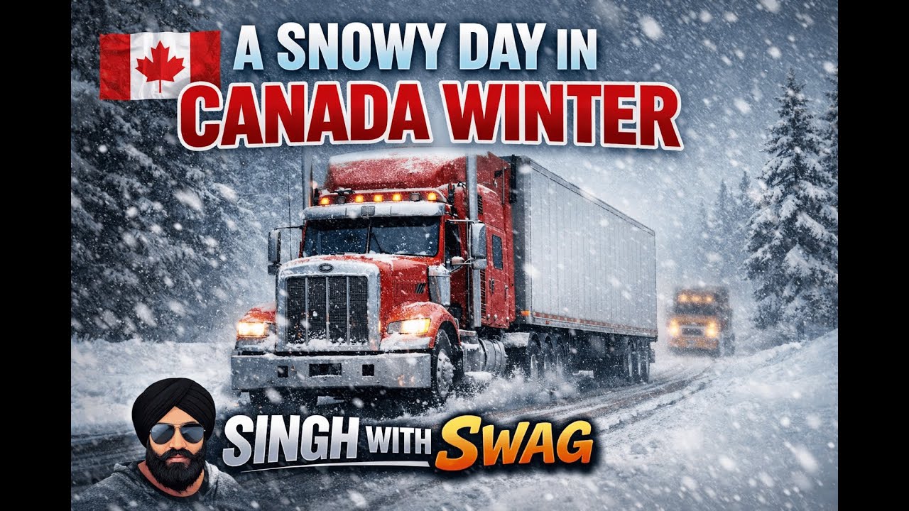 A snowy day in canada