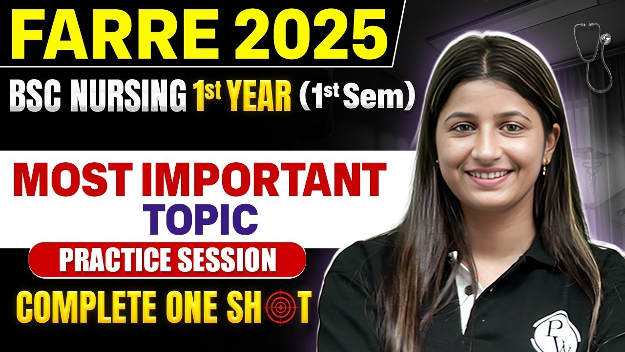 Bsc Nursing 1st semester Important Questions 2025 Part 2 | Farre Series