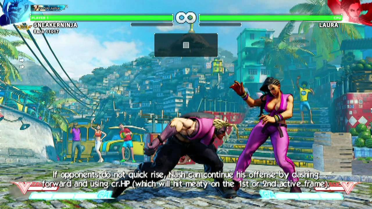 SFV: Nash Forward Throw Pressure (Midscreen)