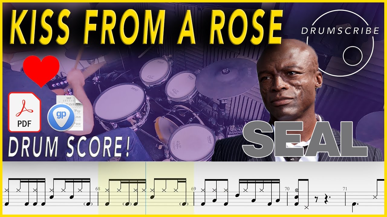 Kiss from a Rose - Seal | DRUM SCORE Sheet Music | #64 DRUMSCRIBE