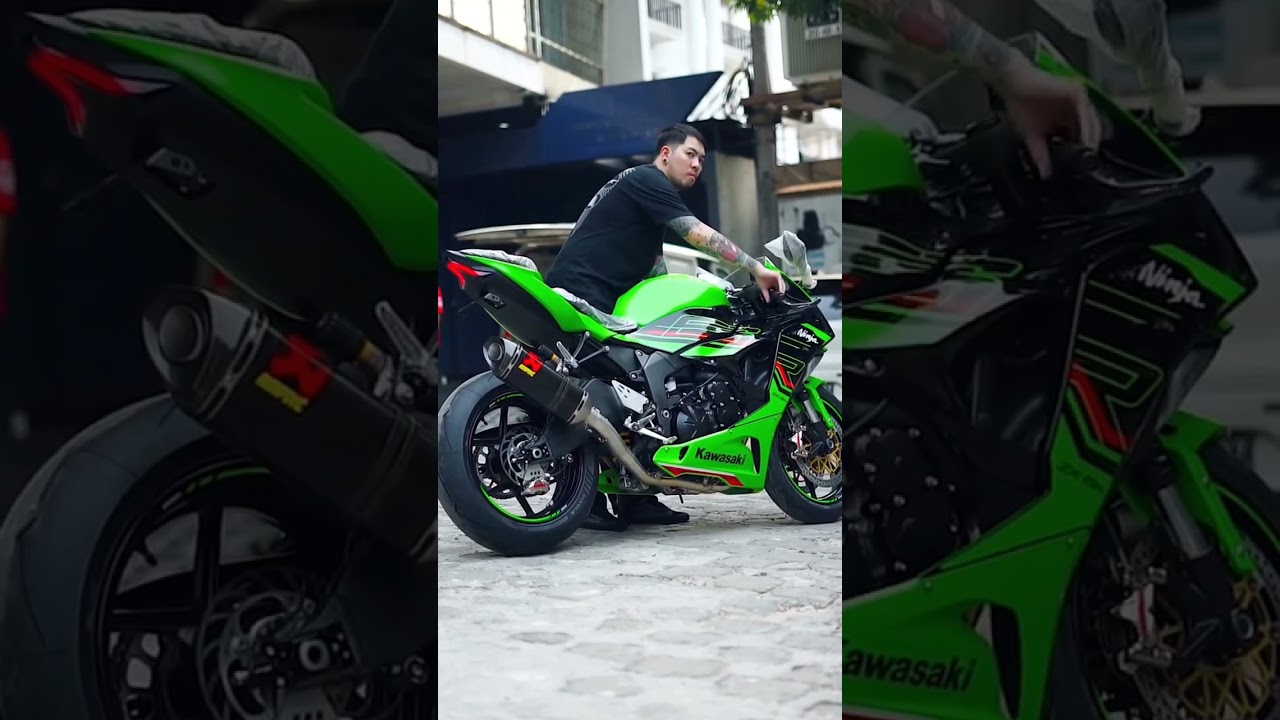 2024 kawasaki ninja zx6r akrapovic Full system exhaust note🔥🥵 #kawasaki #zx6r #kawasakininja #2024