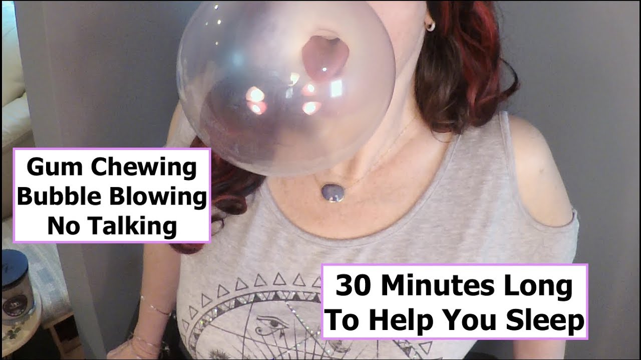 ASMR Gum Chewing / Bubble Blowing / No Talking For Sleep
