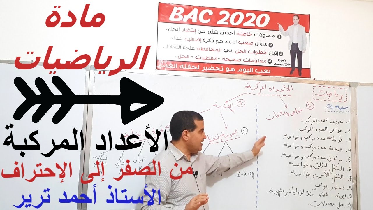 الأعداد المركبة من الصفر إلى الإحتراف : مخطط الدرس
