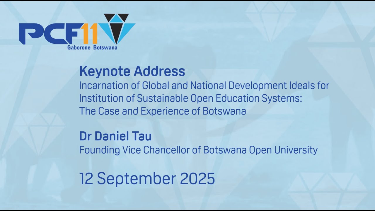 Keynote 4 by Dr Daniel Tau: From Global Ideals to Botswana's Sustainable Open Education