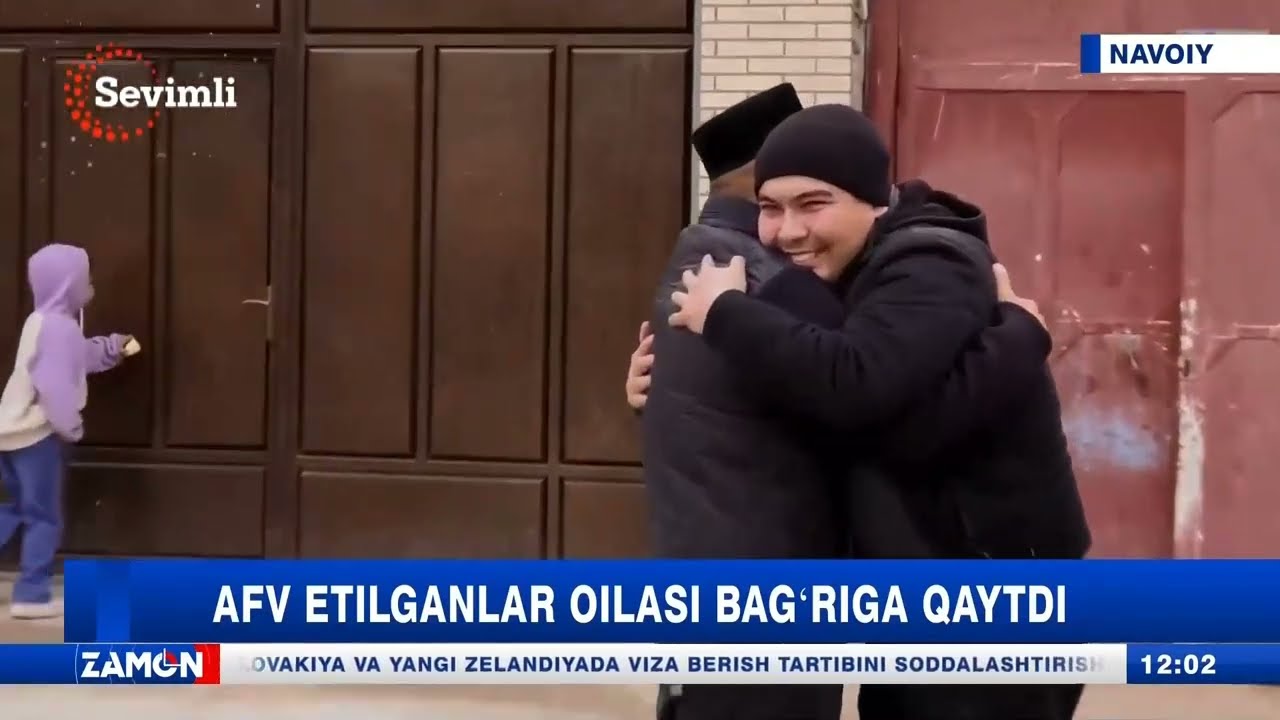 Afv etilganlar oilasi bag'riga qaytdi (Navoiy)