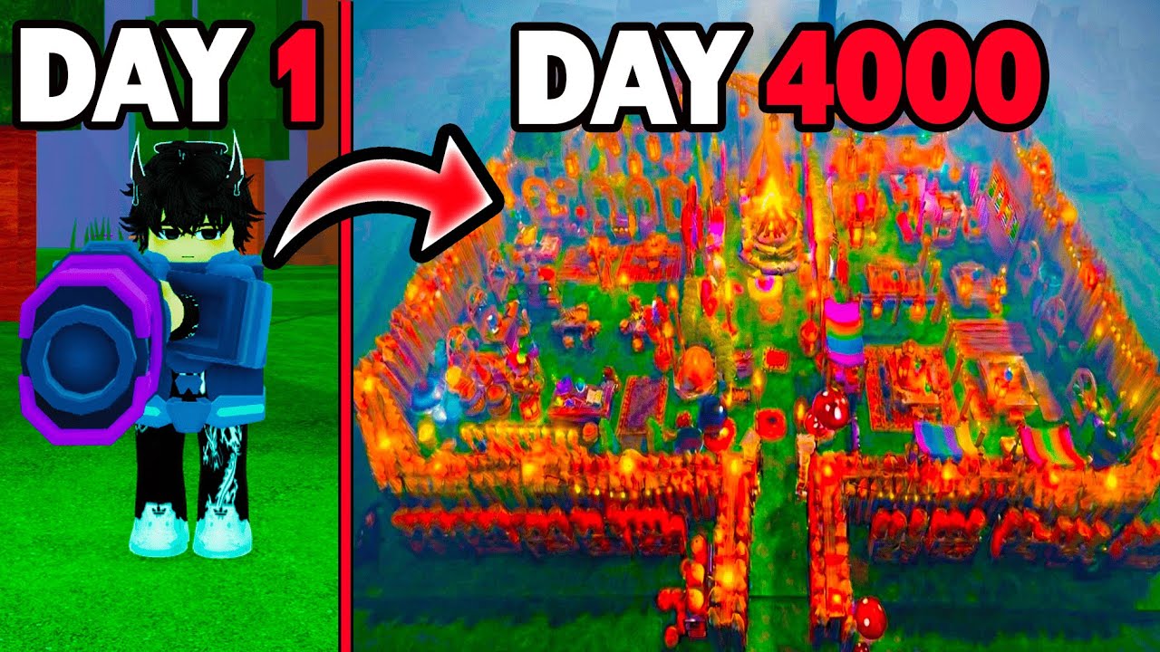 4000 days to build the ULTIMATE BASE in 99 Nights in the Forest