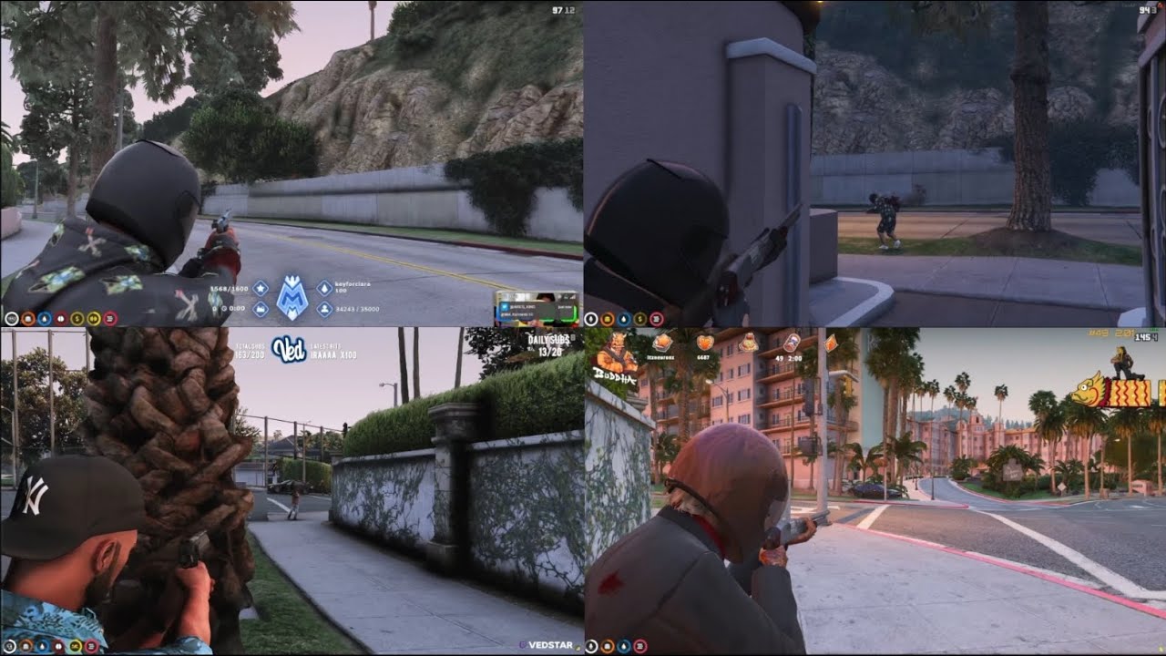 Mandem 6v5 Cerberus (Multi POV) | NoPixel Mandem GTA RP